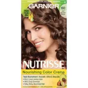 Garnier Nutrisse Nourishing Hair Color Creme, 60 Light Natural Brown (Acorn) (Pa