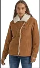 Wrangler Women's Tan Sherpa Lined Retro Jacket Comfort Outer Wear Warm New XL