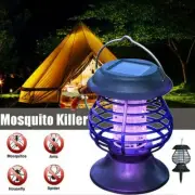 Solar Powered Outdoor Mosquito Fly Bug Insect Zapper Killer Trap UV Lamp Light