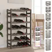 Wine Rack Living Room Kitchen Wine Holder Storage Shelf Solid Wood Pine vidaXL