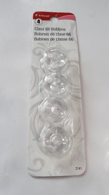 Singer Plastic Class 66 Bobbins-4 New in Factory Package
