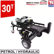 Log Splitter 30 Ton Petrol 6.5 HP E-Start - Genuine Millers Falls Black Diamond