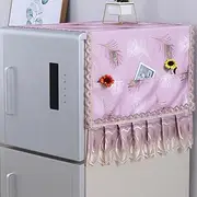 Namzi Refrigerator Cover Cloth Single Double Door Refrigerator Dust Cover Lace Fabric Home Dust Cover 170 * 70cm (Style 8-Purple)