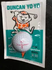 Vintage 1960's DUNCAN GOLF BALL YO-YO Old Store Stock mip Carded RARE Sealed NOS