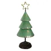 Northlight 17"es Rustic Green Gold Tabletop Christmas Tree a Cutout Star Topper