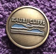 Kauri Cliffs...golfball marker. 1 inch metal