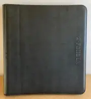 Zipfolio Xenoskin 12 Pocket 20 Pages Card Storage Zipper Binder Black