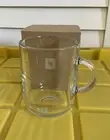NIB NESPRESSO VERTUO CLEAR GLASS COFFEE MUG CUP 13 oz France