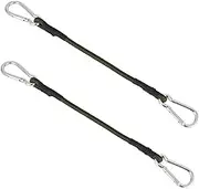 Parliky 2Pcs Outdoor Bungee Cords with Hooks Heavy Duty Elastic Ropes for Tent Fixing Luggage Binding and Cargo Securing Lightweight Durable for Versatile Use