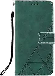 [YKNIUFLY] Case for Samsung Galaxy M14, PU Leather Flip Folio Wallet Cover, with Card Slots, Case Cover for Samsung Galaxy M14.(Dark Green)
