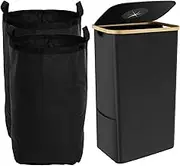 ZLHETWT Recycling Bin, Storage Kitchen Indoor Household Bottle Items Collection Container Large Recycling Storage Container with Lid Reusable Removable Inner Bag Bottle Jar Glass