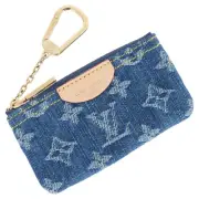 Louis Vuitton Coin Case Card Key Pochette Cle M82961 Monogram Denim H-D290