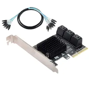 臺式機PCI-E轉SATA 3.0 6口陣列軟RAID轉接卡硬碟擴展卡SA-031轉