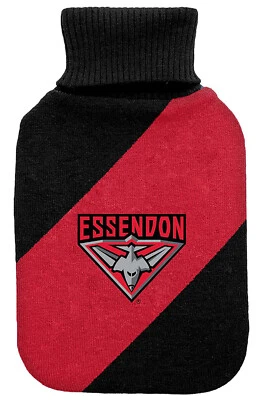 Essendon Bombers Hot Water Bottle & Cover. AFL. Australian Football League