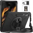 For Samsung Galaxy Tab S9 Ultra S9 Plus S8 Rotating Handle Grip Shockproof Case