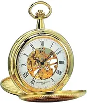 [CHARLES-HUBERT PARIS] Charles-Hubert, Paris 3556 Gold-Plated Mechanical Pocket Watch, Gold, Mechanical