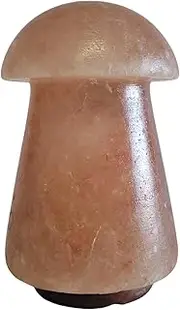 Himalayan Pink Salt Lamp 3.25 Kg – Mushroom Shape, Handcrafted 100% Natural Salt Lamp with Wooden Base