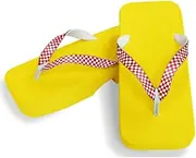 Hajime(一歩) [One Step] [Hajime] Geta Geta Clogs, Soft and Water Resistant, Made of Sponge, 10.6 inches (27 cm), YL/Checkered x Red, Checkered x Red (Strawberry Pine x Red/27), Strawberry × Red, 27.0 cm
