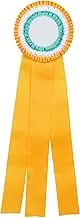 Generous Ribbon Rosette Badge Pin Winners Medal Class Trophy Award Lightweight, Stylish Ribbon Badge for Competitions and Celebrations (Yellow)