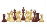 Lucca Luxury Staunton Chess Pieces Only- 4.4" King Size- Bud rosewood/Boxwood