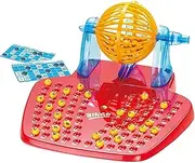Ｓｉｍｈｏａ Bingo Lotto Game, Party Family Game, 48 Mixed Cards, 90 Numbers Ball, Bingo Machine Toy for Festivals, Adults Kids