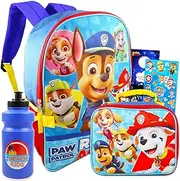 Viacom Paw Patrol School Supplies for Kids - Bundle with Paw Patrol Backpack and Lunch Bag Plus Stickers, Water Bottle, and More (Paw Patrol School Bag)