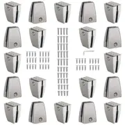 20 Pcs Shelf Brackets Office Desk Partition Support Divider Clamp Clip Holder