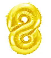 Number Foil Balloon 8 Number Balloon Children's Birthday Gold