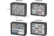 44 Drawer Cabinet for Parts and Hardware Black