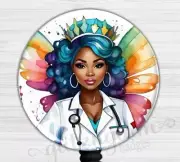 Nurse Badge Holder, Beautiful Fairy Badge Reel, Queen Nurse Retractable GG6500