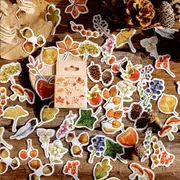 46Pcs/box Creative Plants Stickers Flakes Scrapbooking DIY Decorative Stickers For Stationery