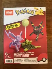 Pokémon Mega Construx 125 Pieces, Umbreon & Espeon Building New sealed Box