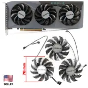 Full Set GPU Fans 78mm Gigabyte 6600 6700 XT Eagle Gaming OC GA81S2U | US Sel...