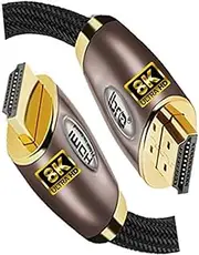 IBRA Red 2.1 HDMI Cable 8K Ultra High-Speed 48Gbps Lead | Supports 8K@60HZ, 4K@120HZ, 4320p, Compatible with Fire TV, 3D Support, Ethernet Function, 8K UHD, 3D-Xbox Playstation PS3 PS4 PC etc- 3M