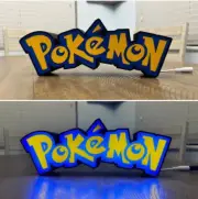 3D Printed Nintendo Pokemon Logo Lightbox Lamp Light