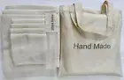 Organic Cotton Waffle Bath Towel Set Handmade Certified GOTS 7 Set Natural No