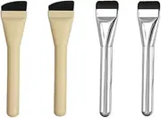 Flat Foundation Makeup Brush Set, 4 Pieces Thin Liquid Foundation Brush,Flat Lightweight Concealer Thin Liquid Foundation Application for Women and Girls