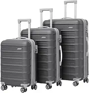 [BIRJXVTO] Carry-on Suitcase Luggage 3-Piece Large Capacity Luggage 20/24/28inches Adjustable Trolley Suitcases with Wheels Carry-on Suitcases Carry On Luggages