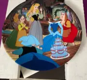 Disney's Sleeping Beauty Plate #3 Knowles 1991 Happy Birthday,Briar Rose-New-COA