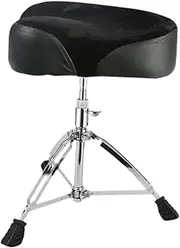 simhoa Drum Throne Padded Seat Drum Stool Guitar Height Adjustable Drum Seat Stool Drum Chair, for Adults Performance, Black