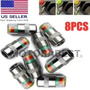 Car Tire Valve Stem Caps Pressure Monitor Sensor Indicator 3 Color Alert 8 US (for: Honda)