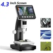 1000X 4.3" LCD Digital Microscope 1080P Coin Microscopio 8 LED Lights Magnifier