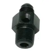 Aeroflow Male NPT to Adapter 1/8" to -6AN with 1/8" Port, AF139-06-02BLK