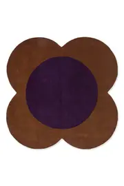 Orla Kiely Flower Spot Chestnut/Violet 158401 Rug