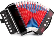 Button Accordion 10 Keys Control Accordion include 3 Air Valve Easy to Play L...