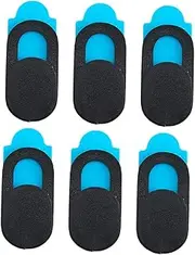 Vaguelly 6Pcs Webcam Cover Privacy Protection for Smartphones Tablets and Computers Durable Plastic Peeping Shield for Laptops Desktops Black