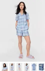 BNWT PETER ALEXANDER LADIES BEDTIME STORIES CHECK SHORTIE PYJAMA SET SIZE XL