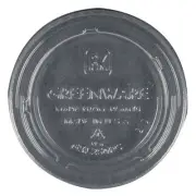 Fabri-Kal Greenware Round Cup Lid Clear, PLA | 2000/Case