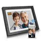 Digital Photo Frame 10 inch - 32G Wood WiFi Digital Picture Frame with Motion...