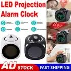 LED Digital Projection Alarm Clock Projectors LCD Voice Talking Time Temperature